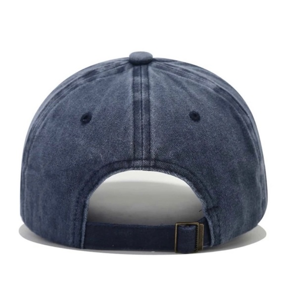 🙌🏽 ✨3 for $30 GOD GOT ME. Washed Denim Graphic Hat. Color: Blue/Black/ White - Picture 2 of 6